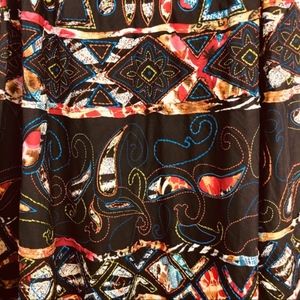 Chico’s - A-line Patterned & Embroidered Skirt